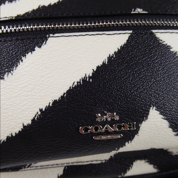 Coach Mini Charlie Backpack Zebra Print Leather - Picture 12 of 13